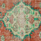 Anatolian handmade vintage rug 223 cm x 133 cm
