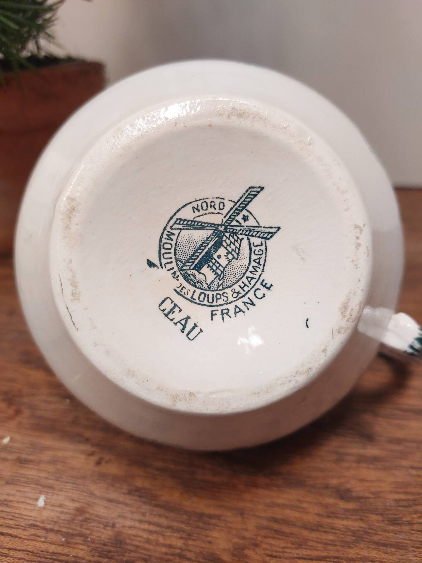 Old milk jug Moulin des Loups and Hamage
