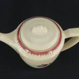 3-piece coffee service in Digoin earthenware with a flower decoration.