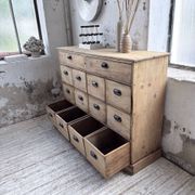 Meuble de métier pin à tiroirs 1950