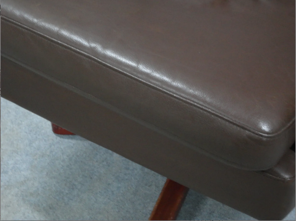 Leather ottoman chair, 1970