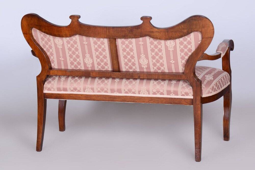 Biedermeier Oak Seating Set in Walnut, Austria, 1840s, Set of 5