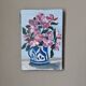 Acrylic painting on canvas contemporary still life bouquet of flowers