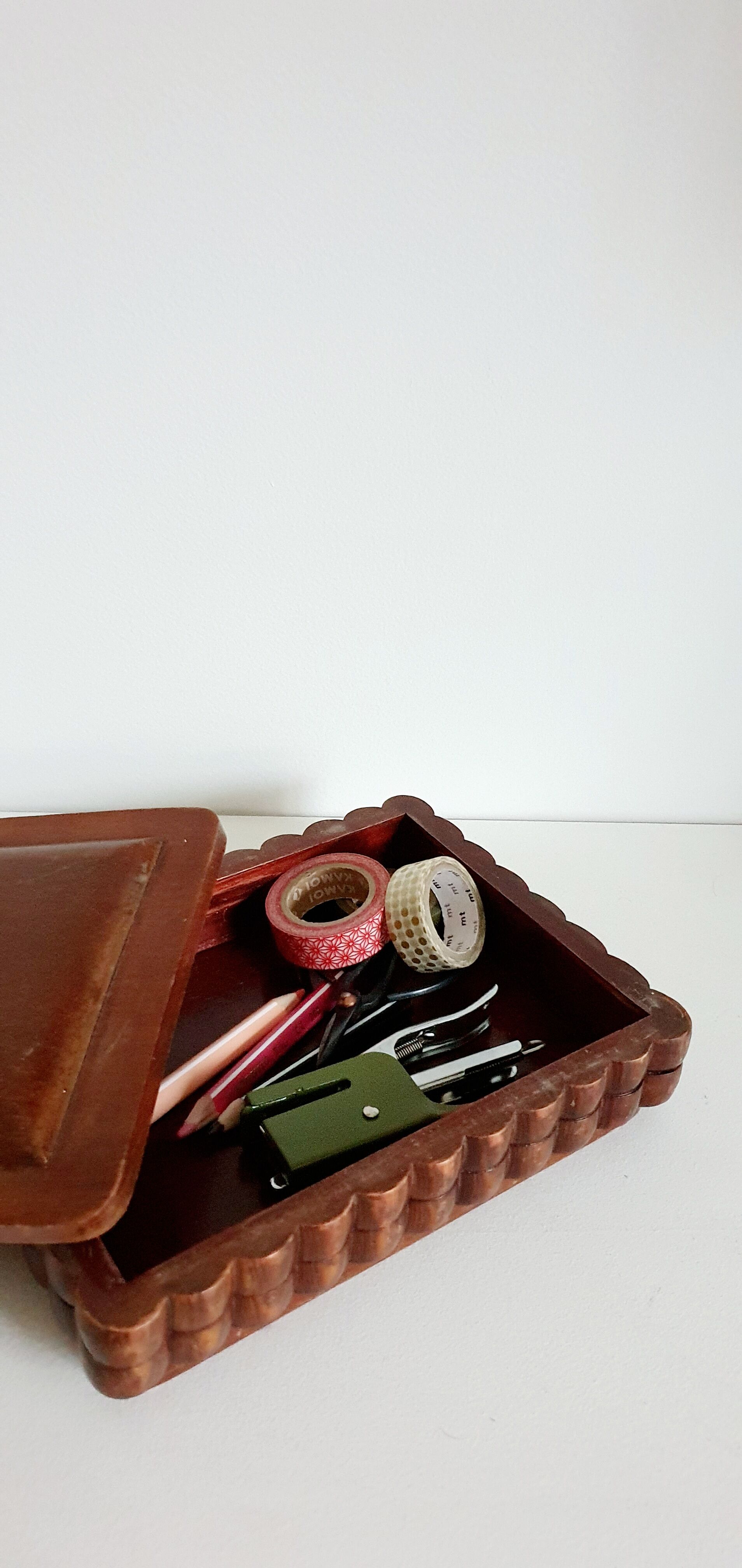 Wooden box with lid