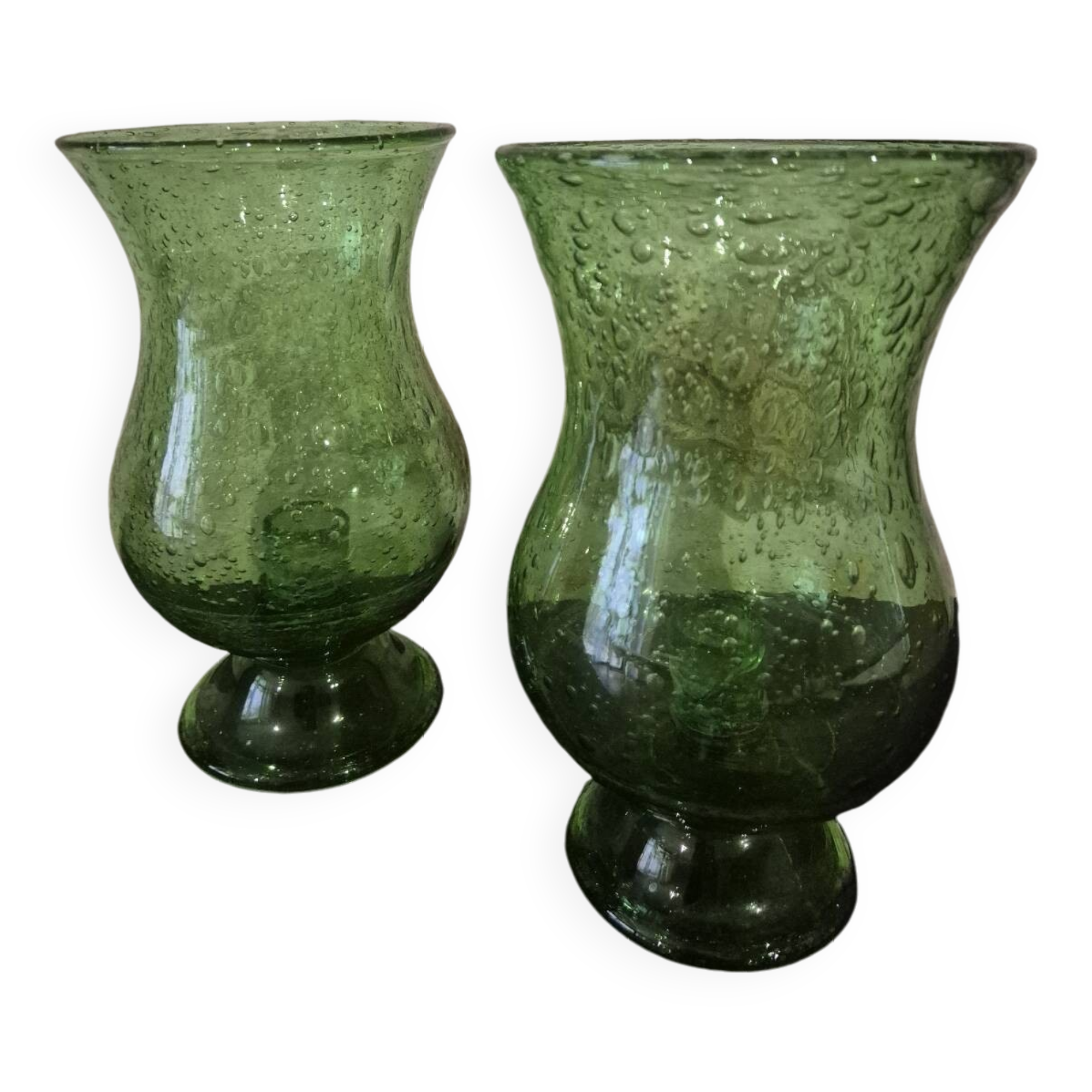 Glass candle holders