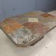 Brutalist slate stone coffee table, 1980s