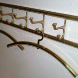 Art-Deco brass Coat Rack  &  2 Hangers, France, 1940s