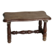 Small antique stool in turned wood