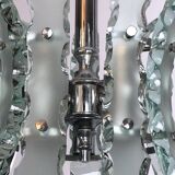 Mid-century Italian cut glass chandelier by Zero Quattro