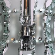 Mid-century Italian cut glass chandelier by Zero Quattro