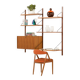 Poul Cadovius shelving unit with a desk in walnut for Cado, 1960s