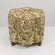 Art Deco Floral Tapestry Stool, Tabouret, Pouf, Ottoman, Vienna, Austria, 1
