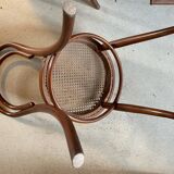 4 chaises bistrot Fischel en bois courbé et cannage