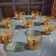 8 cups vintage steel and glass Italy