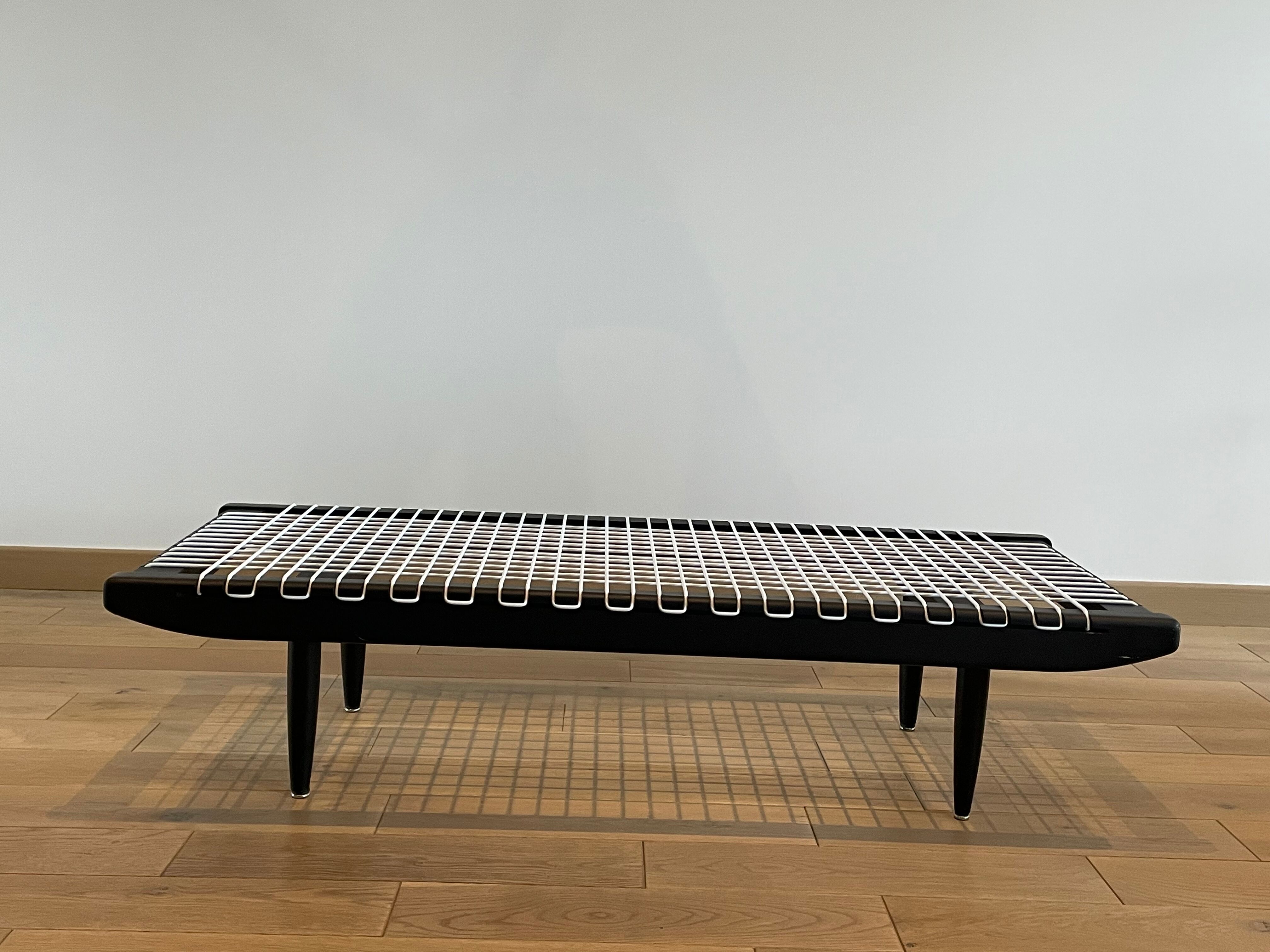 Black lacquered coffee table by Georges Tigien,1960s