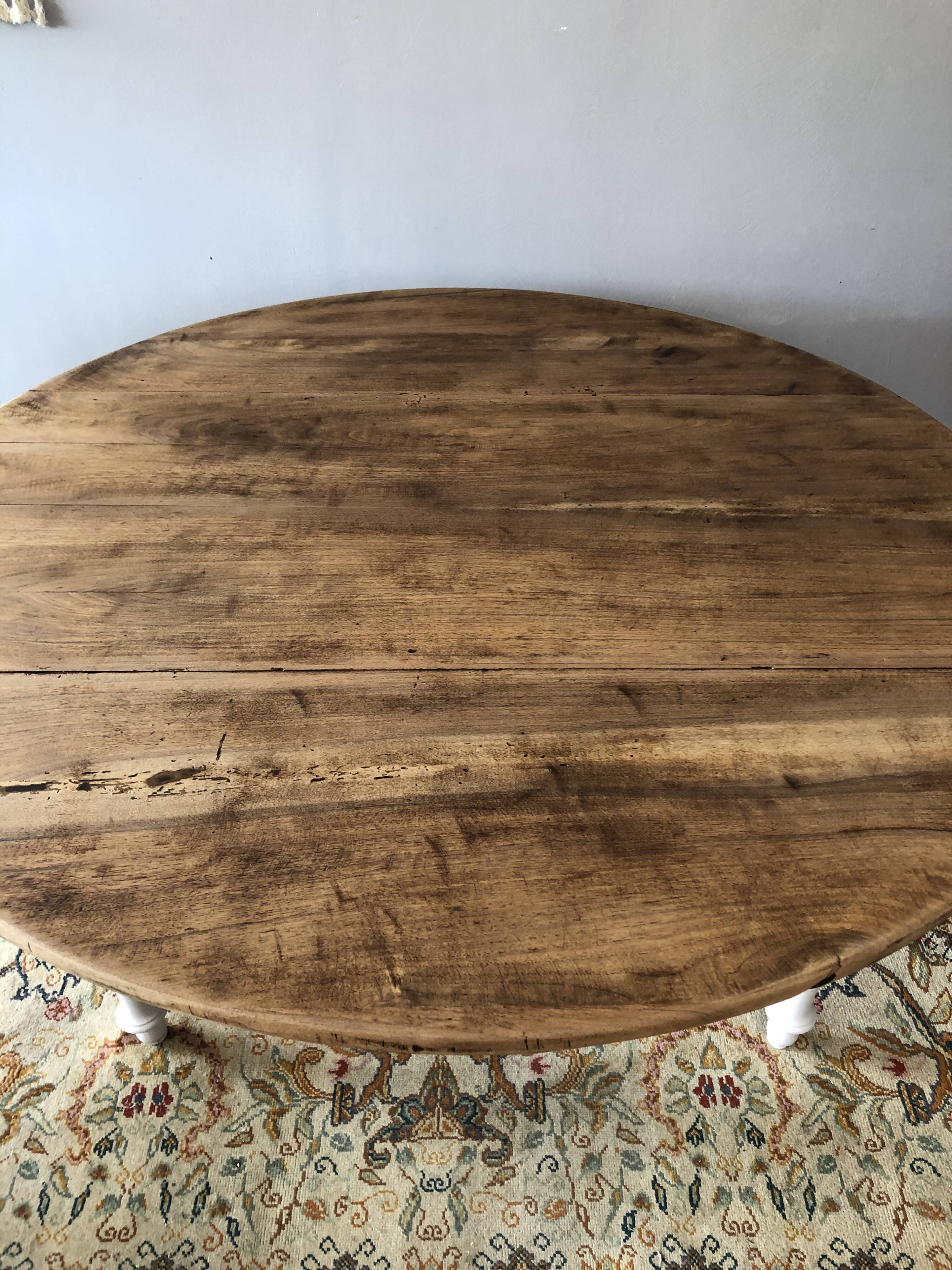 Old flap round table