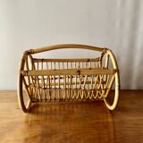 Vintage bamboo magazine rack