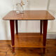 Vintage compass foot serving table 1950