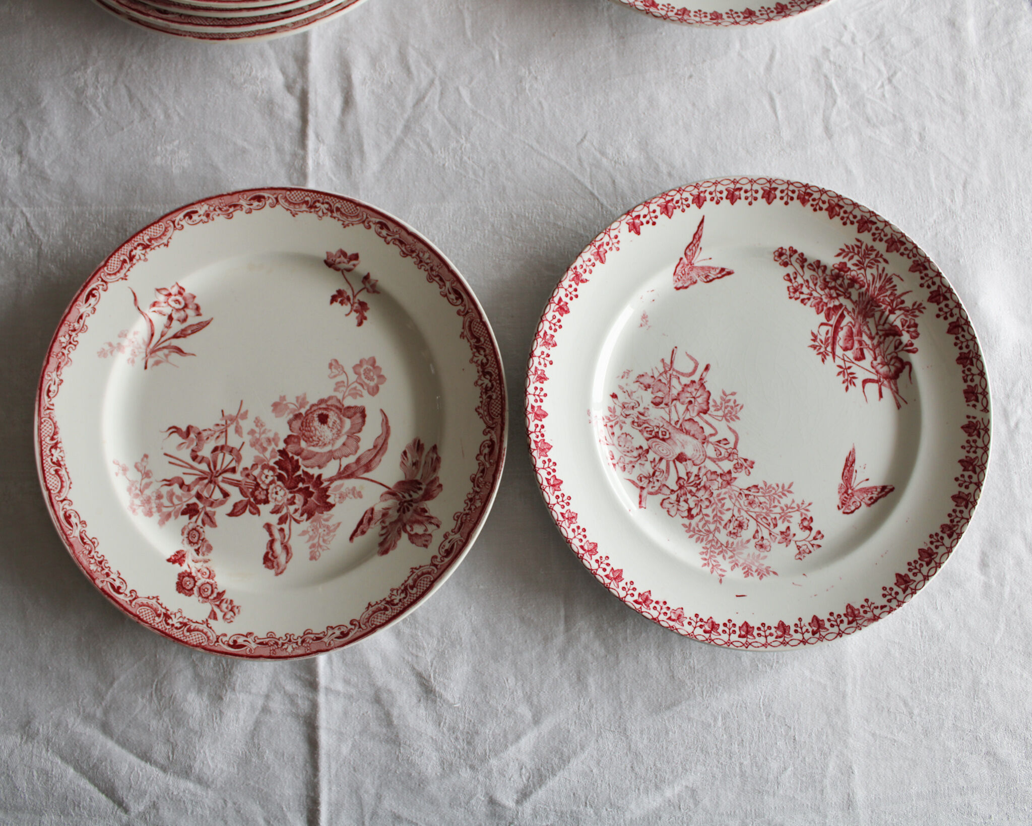 Mismatched old plates