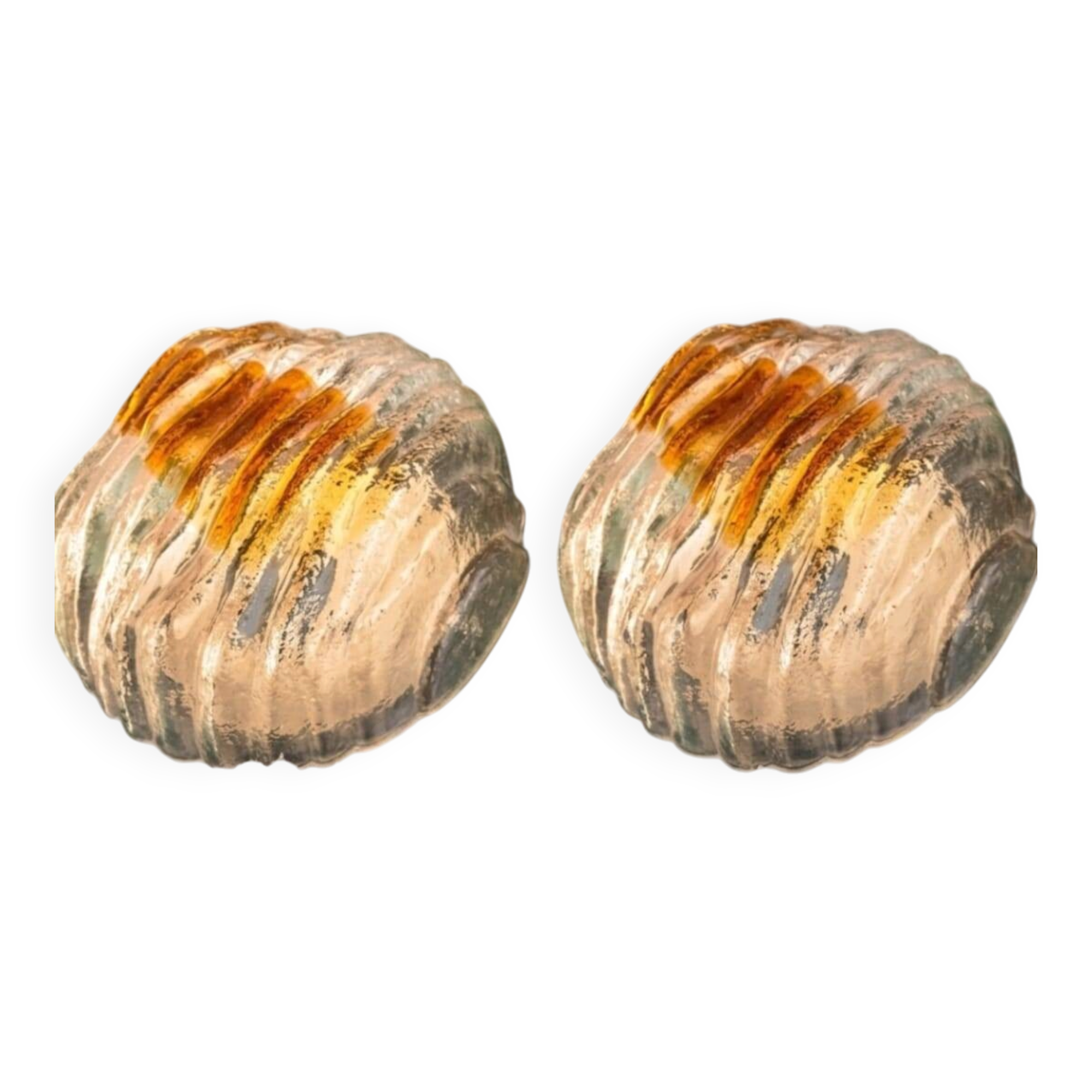1970 Mazzega pair of vintage Murano wall lights