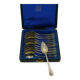 12 teaspoons, coffee, sterling silver Vieillard, vermeil, model Filet droit.