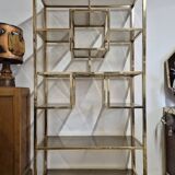 Vintage 1970s golden designer shelf