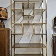 Vintage 1970s golden designer shelf