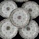 Set of 5 porcelain cake plates from Limoges Chapus Frères
