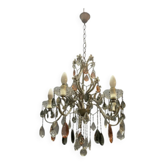 Crystal Beaded Italian Chandelier 1950/60’s
