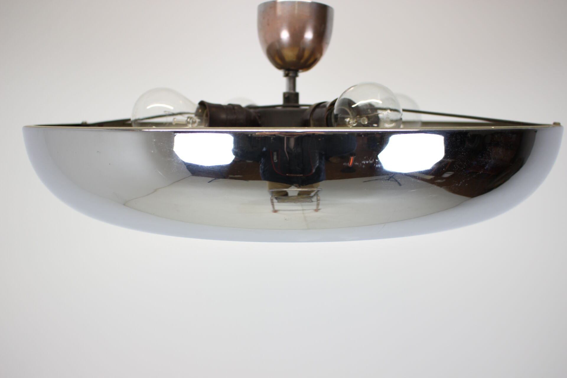 Bauhaus ufo pendant by josef hurka for napako, 1940's