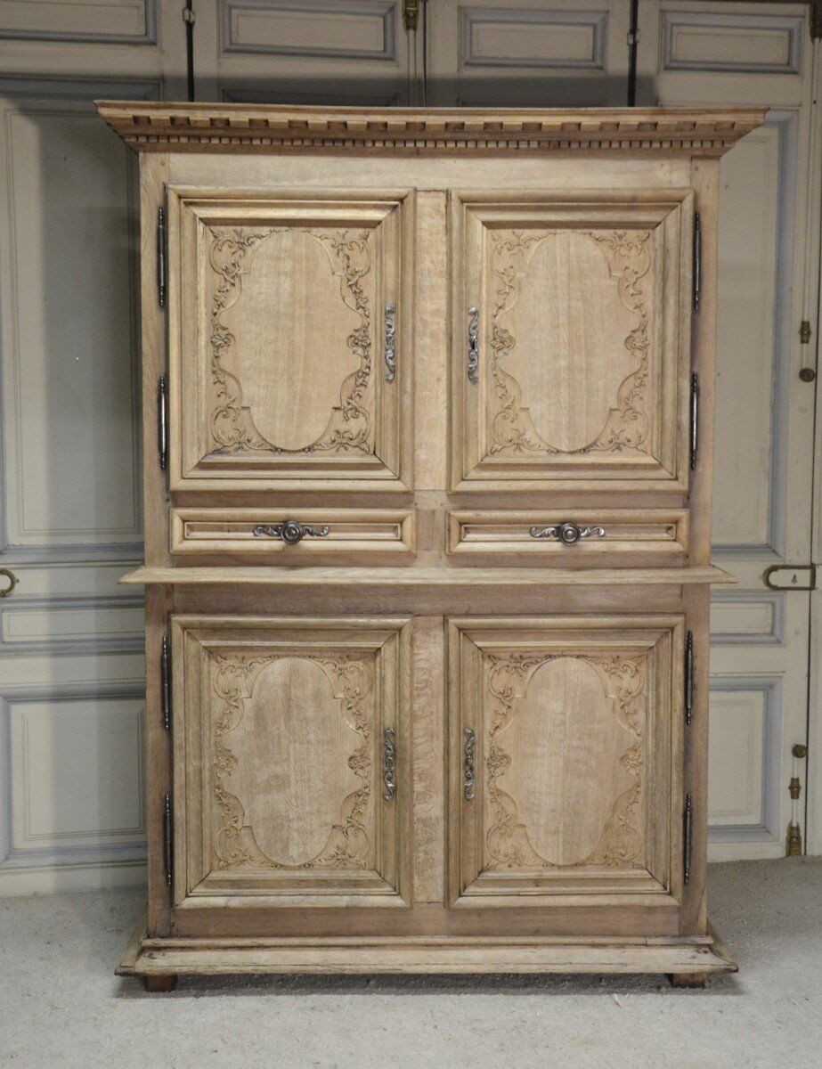Whitewashed oak sideboard