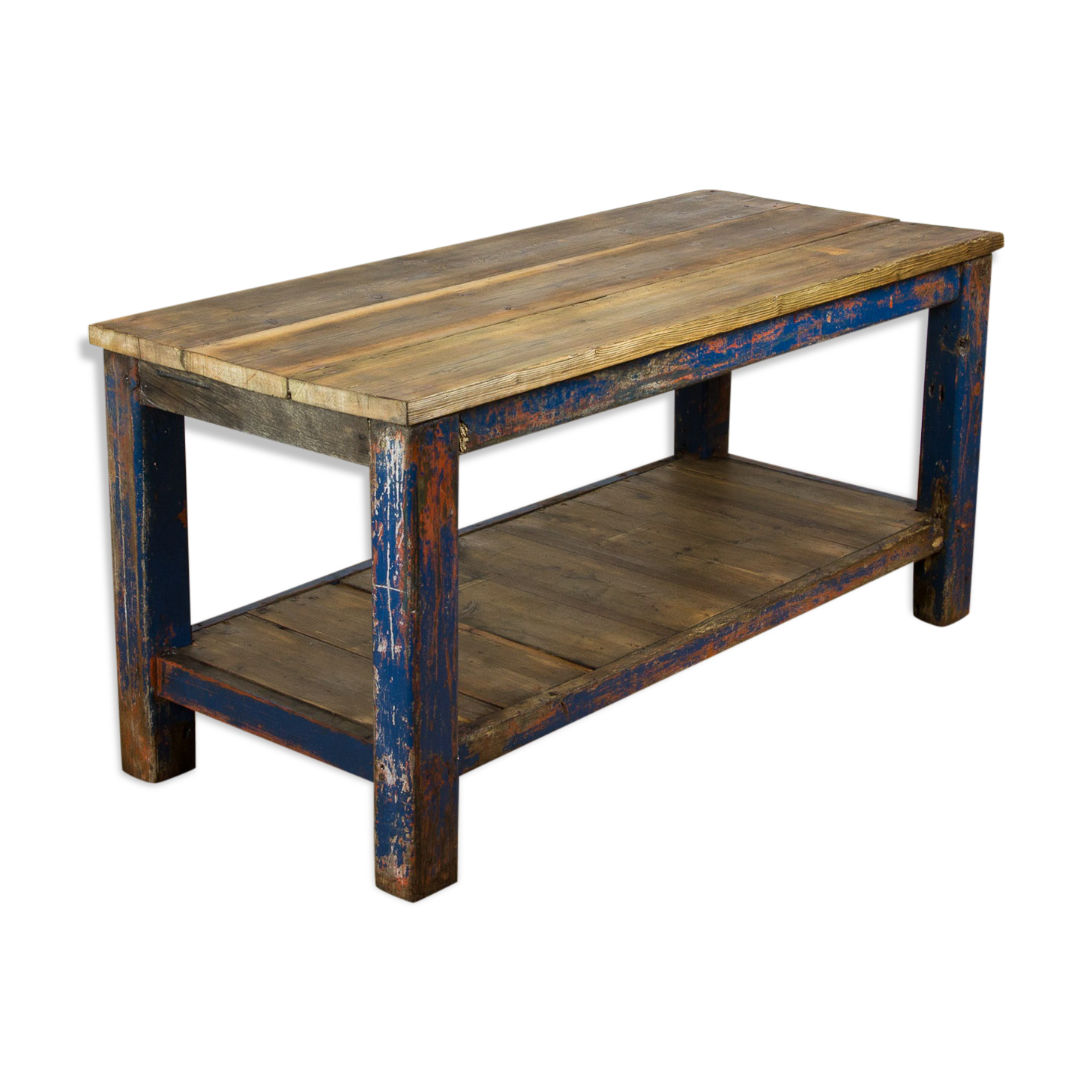 Blue industrial worktable