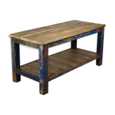Table de travail industriel bleu