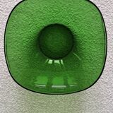 Vintage emerald green salad bowl made in France.