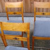 Set of 4 art deco chairs, 1940s