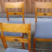 Set of 4 art deco chairs, 1940s