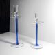 2 IVV Italia Glass Candleholders - 1980s