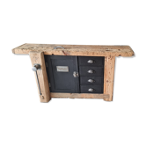 Old workbench furniture by trade four drawers and a door