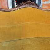 Louis XV style sofa in yellow velvet