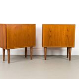 Set of 2 Danish Teak Nightstands from Omann Jun, 1960s