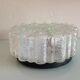Round ceiling lamp in bubbled glass / vintage 60s-70s