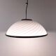Vintage Italian pendant lamp in white and black, 1980s.