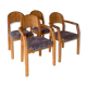 Ensemble de fauteuils et chaises en bois massif par Dylund, 1970