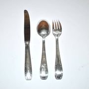 LCF set of 36 silver cutlery for starters and desserts, 1950s design Le Couvert Français