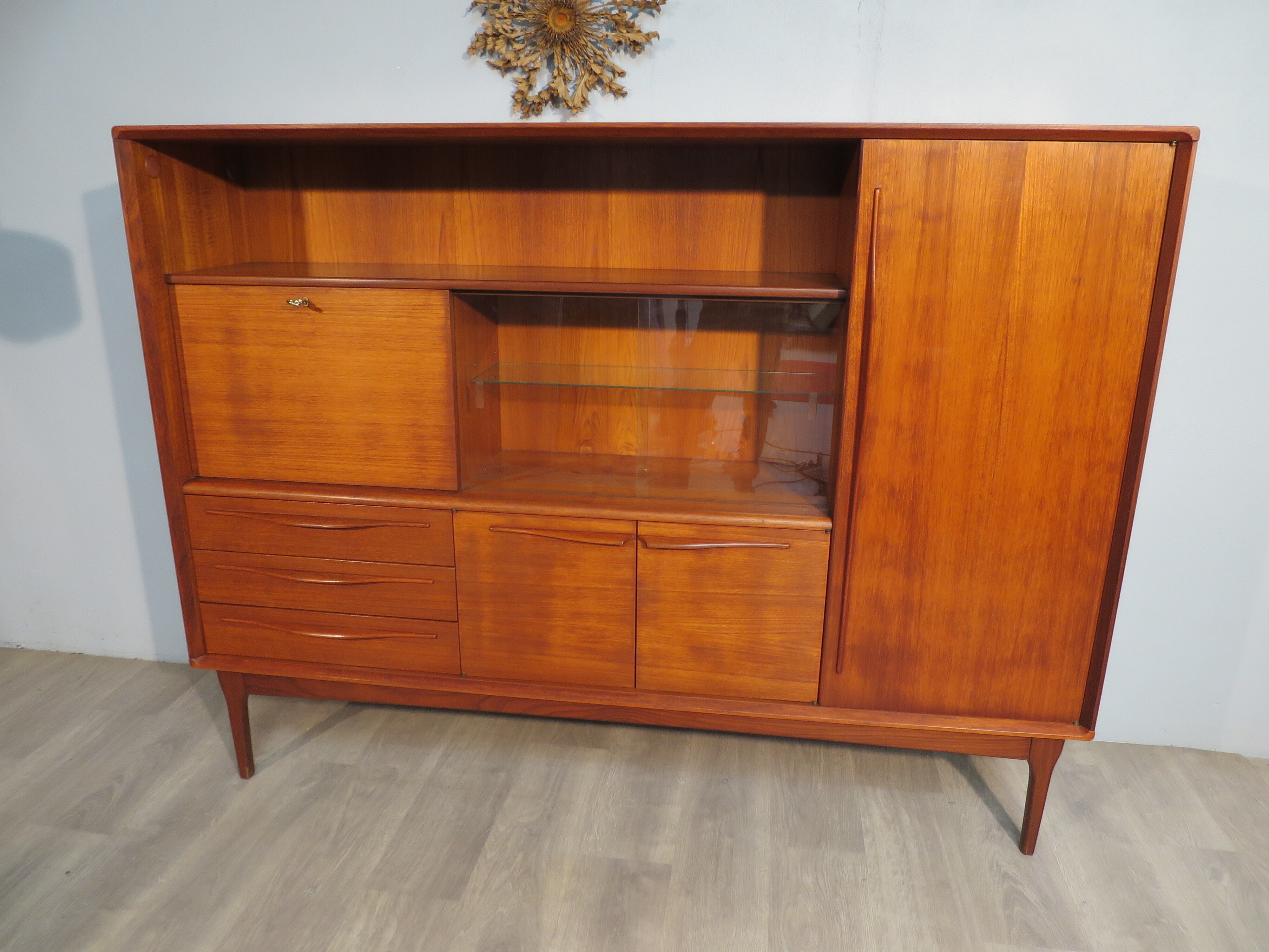 Scandinavian secretary of the 70s in teak