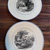 12 assiettes Digoin Sarreguemines, 12 mois à la campagne