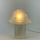 White clear glass peill and putzler mushroom table lamp