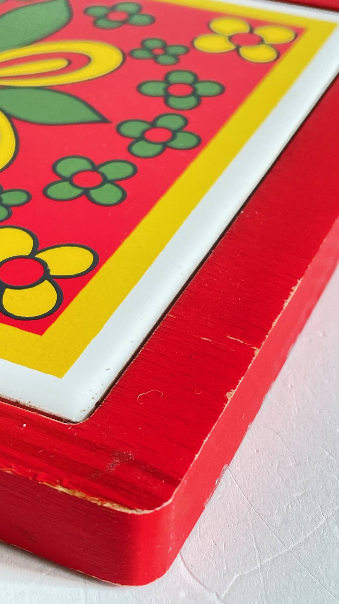 Vintage Red Plate Mat