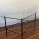 Low Glass Table with door magazines 50's
