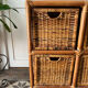 Commode rotin casiers